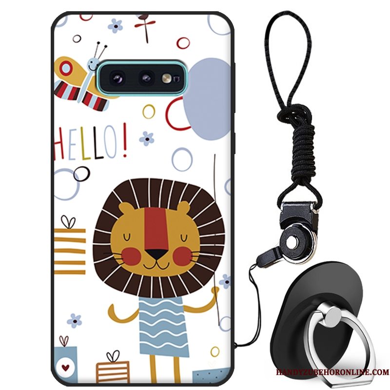 Hoesje Samsung Galaxy S10e Bescherming Wit Anti-fall, Hoes Samsung Galaxy S10e Spotprent Telefoon Mooie