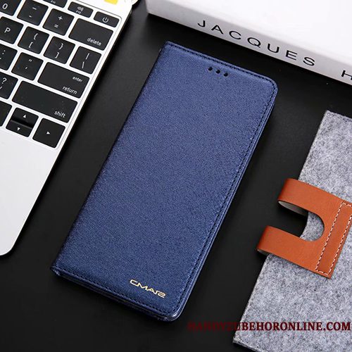 Hoesje Samsung Galaxy S10e Leer Blauw Anti-fall, Hoes Samsung Galaxy S10e Folio Telefoon