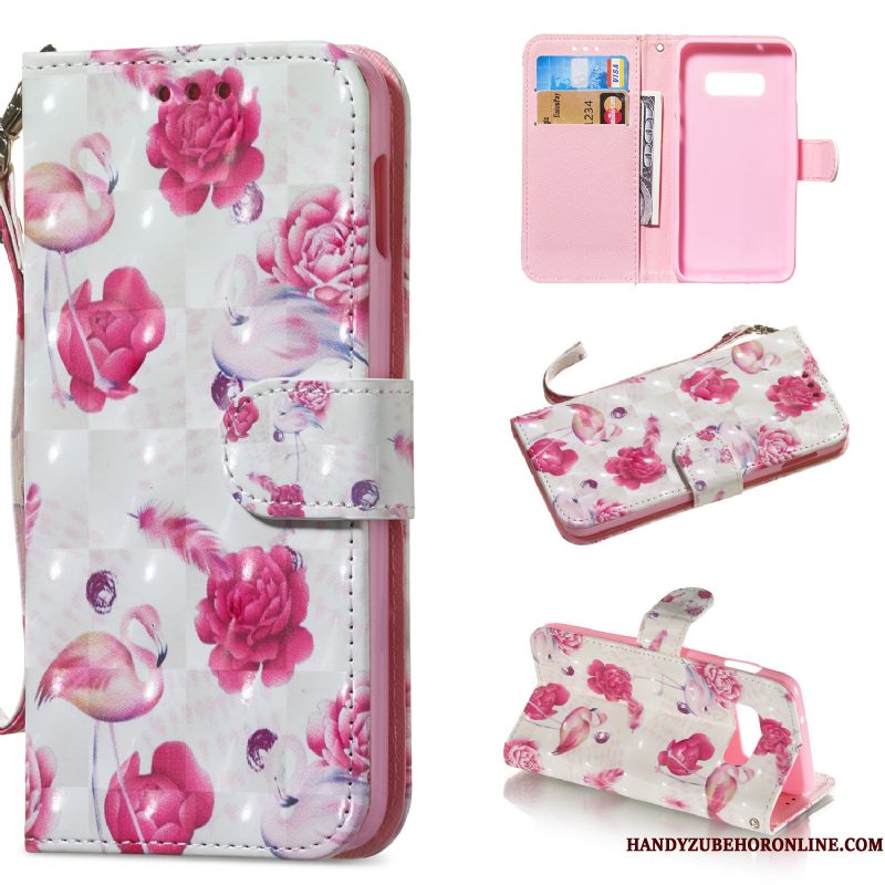 Hoesje Samsung Galaxy S10e Leer Blauwtelefoon, Hoes Samsung Galaxy S10e Bescherming Kaart