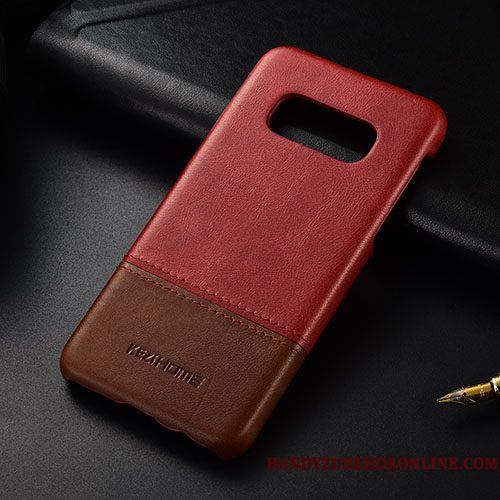 Hoesje Samsung Galaxy S10e Leer Rood Dun, Hoes Samsung Galaxy S10e Telefoon