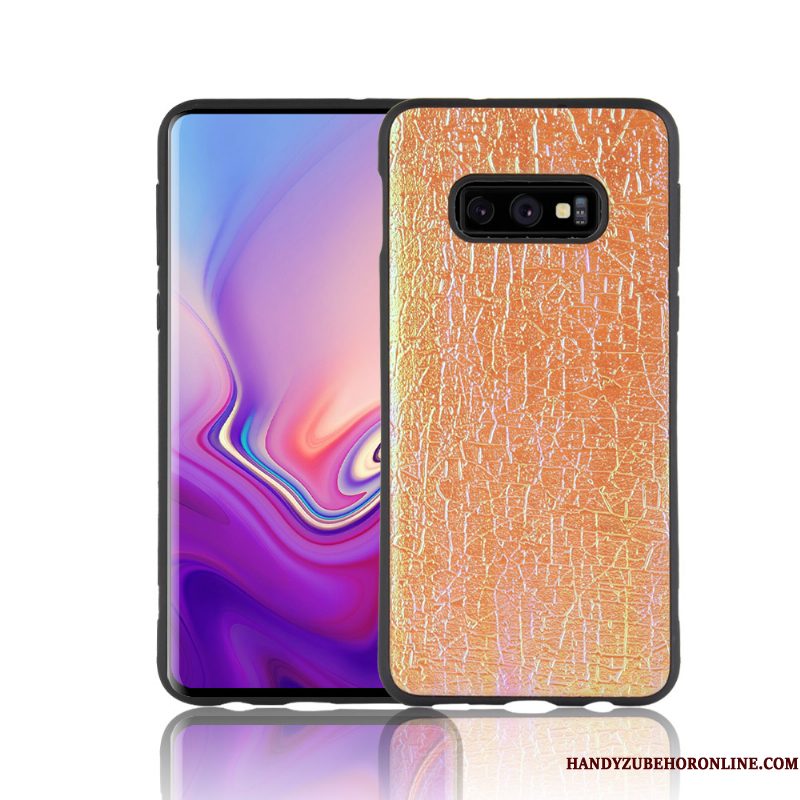 Hoesje Samsung Galaxy S10e Scheppend Geel Kleur, Hoes Samsung Galaxy S10e Zacht Oranjetelefoon