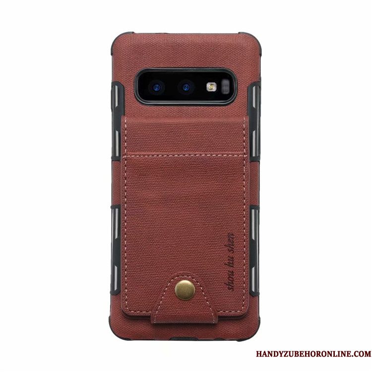 Hoesje Samsung Galaxy S10e Scheppend Roodtelefoon, Hoes Samsung Galaxy S10e Zakken Kaart