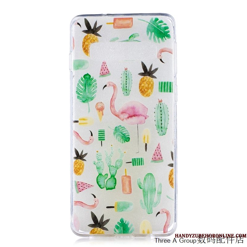 Hoesje Samsung Galaxy S10e Siliconen Groentelefoon, Hoes Samsung Galaxy S10e Bescherming Anti-fall