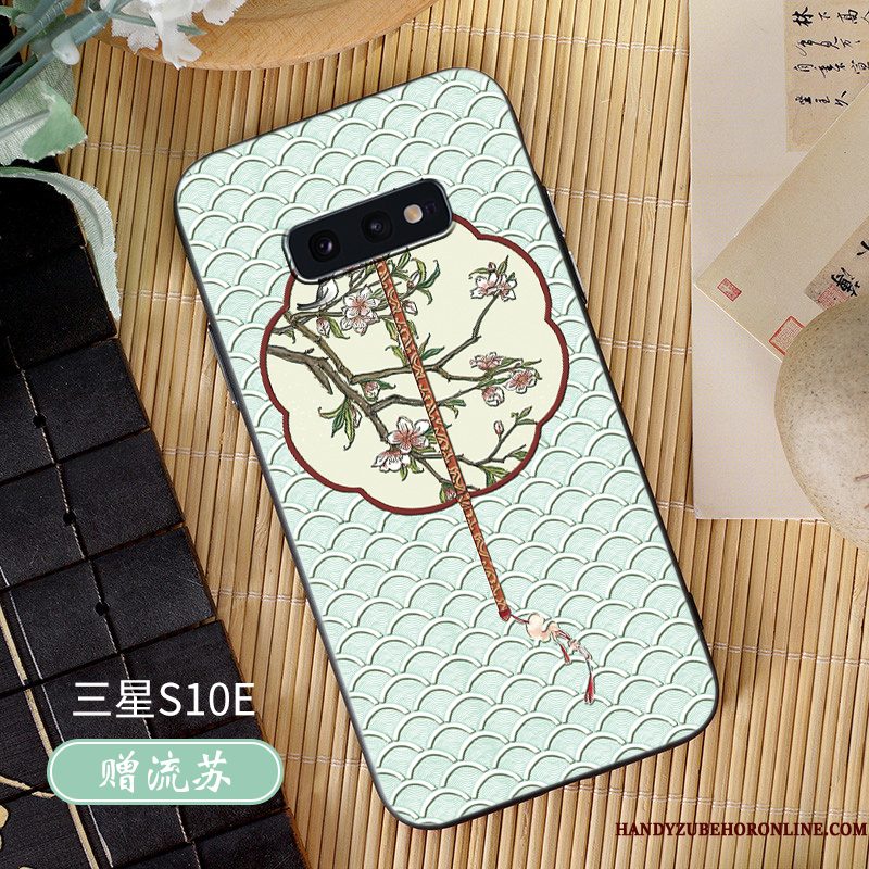 Hoesje Samsung Galaxy S10e Siliconen Groentelefoon, Hoes Samsung Galaxy S10e Zacht Trend Schrobben