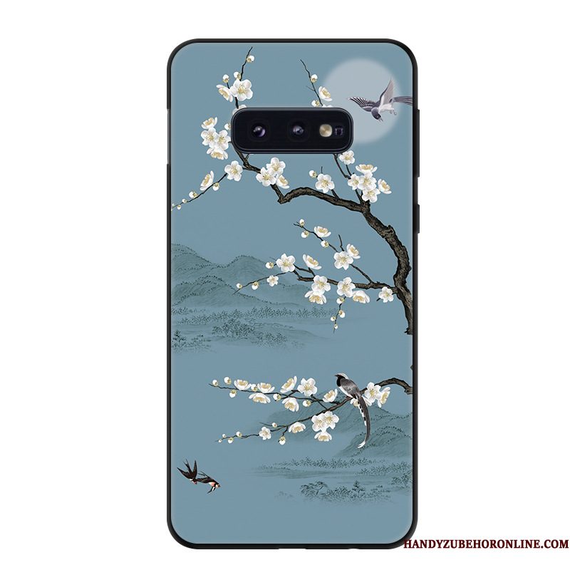 Hoesje Samsung Galaxy S10e Spotprent Trend Kunst, Hoes Samsung Galaxy S10e Bescherming Telefoon Geel