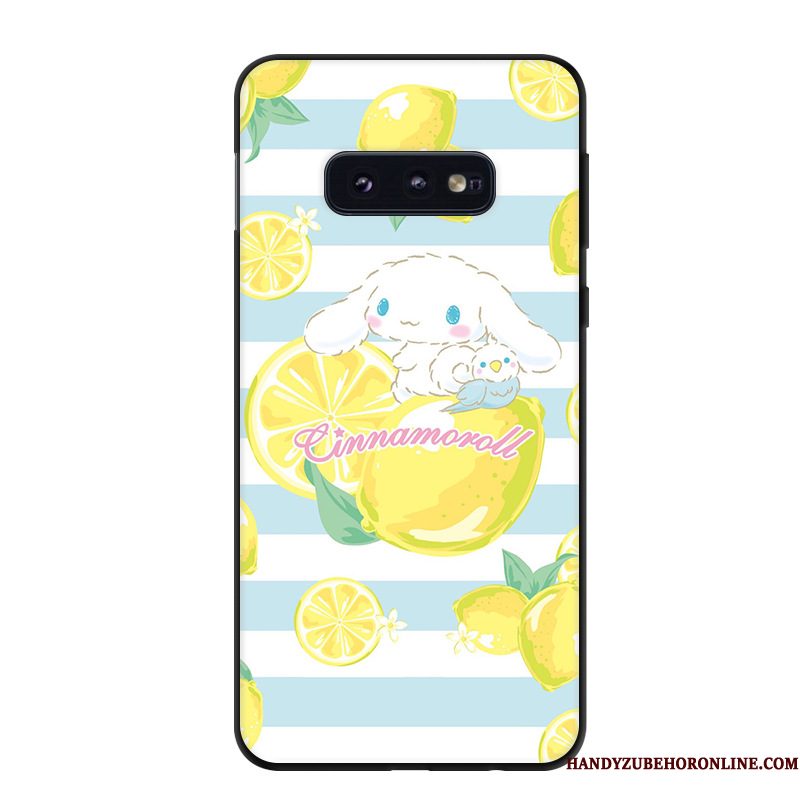 Hoesje Samsung Galaxy S10e Spotprent Trend Kunst, Hoes Samsung Galaxy S10e Bescherming Telefoon Geel