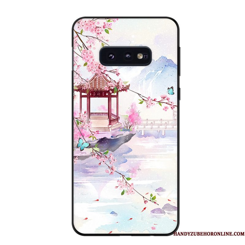 Hoesje Samsung Galaxy S10e Spotprent Trend Kunst, Hoes Samsung Galaxy S10e Bescherming Telefoon Geel