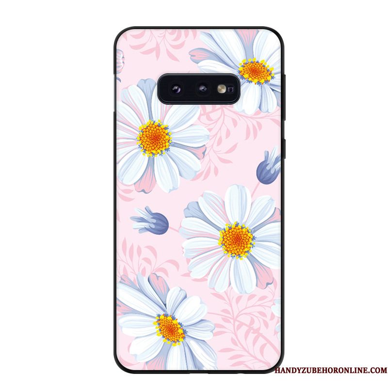 Hoesje Samsung Galaxy S10e Spotprent Trend Kunst, Hoes Samsung Galaxy S10e Bescherming Telefoon Geel