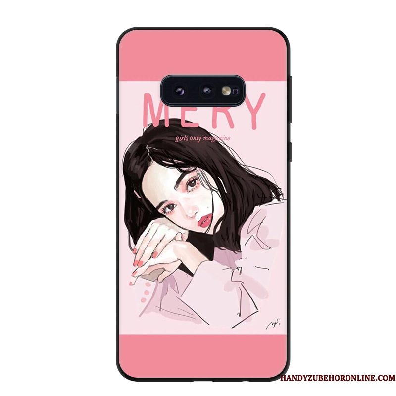 Hoesje Samsung Galaxy S10e Spotprent Trend Kunst, Hoes Samsung Galaxy S10e Bescherming Telefoon Geel