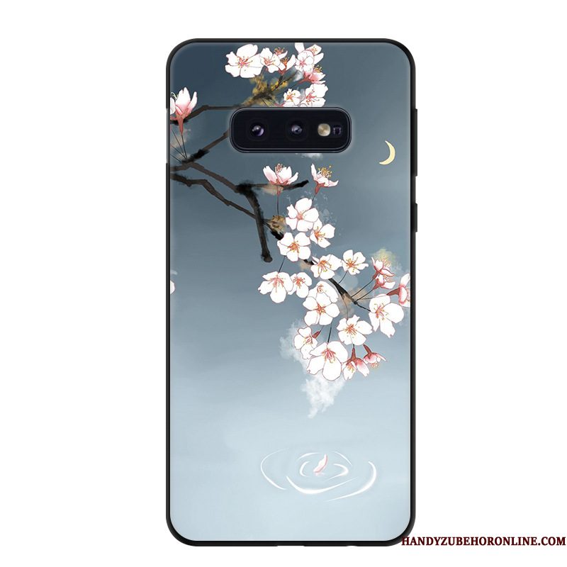 Hoesje Samsung Galaxy S10e Spotprent Trend Kunst, Hoes Samsung Galaxy S10e Bescherming Telefoon Geel