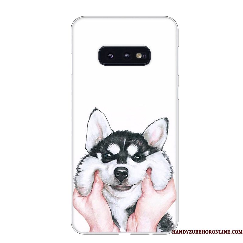 Hoesje Samsung Galaxy S10e Zacht Anti-fall Blauw, Hoes Samsung Galaxy S10e Bescherming Telefoon Wit