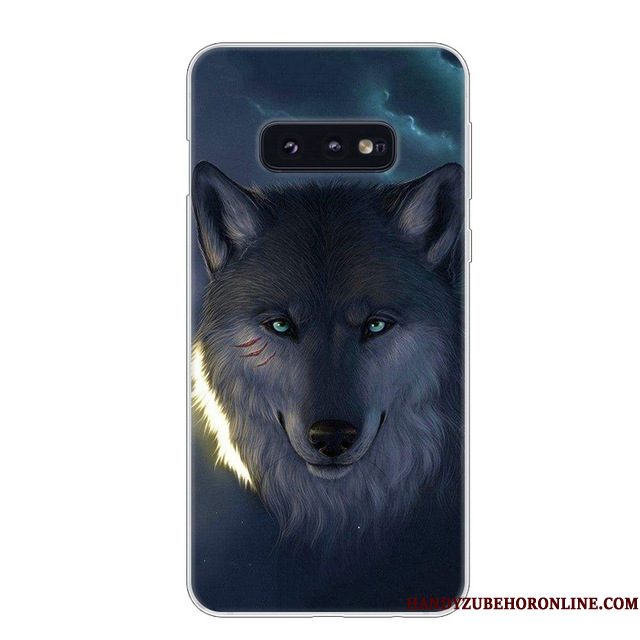 Hoesje Samsung Galaxy S10e Zacht Anti-fall Blauw, Hoes Samsung Galaxy S10e Bescherming Telefoon Wit