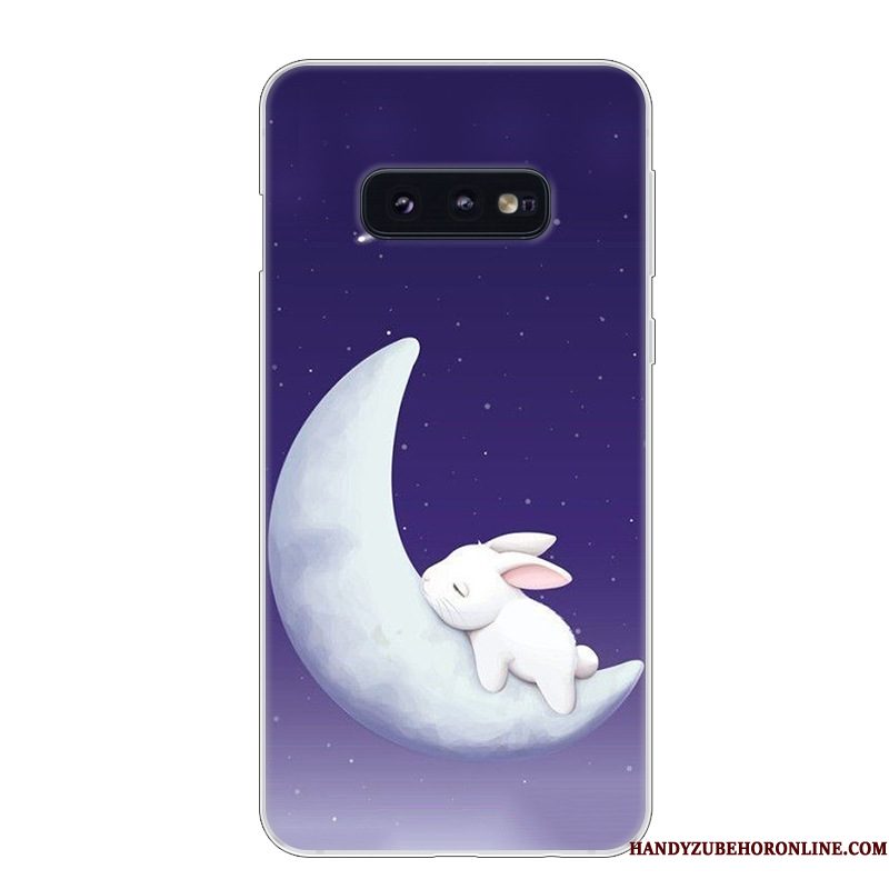 Hoesje Samsung Galaxy S10e Zacht Anti-fall Blauw, Hoes Samsung Galaxy S10e Bescherming Telefoon Wit