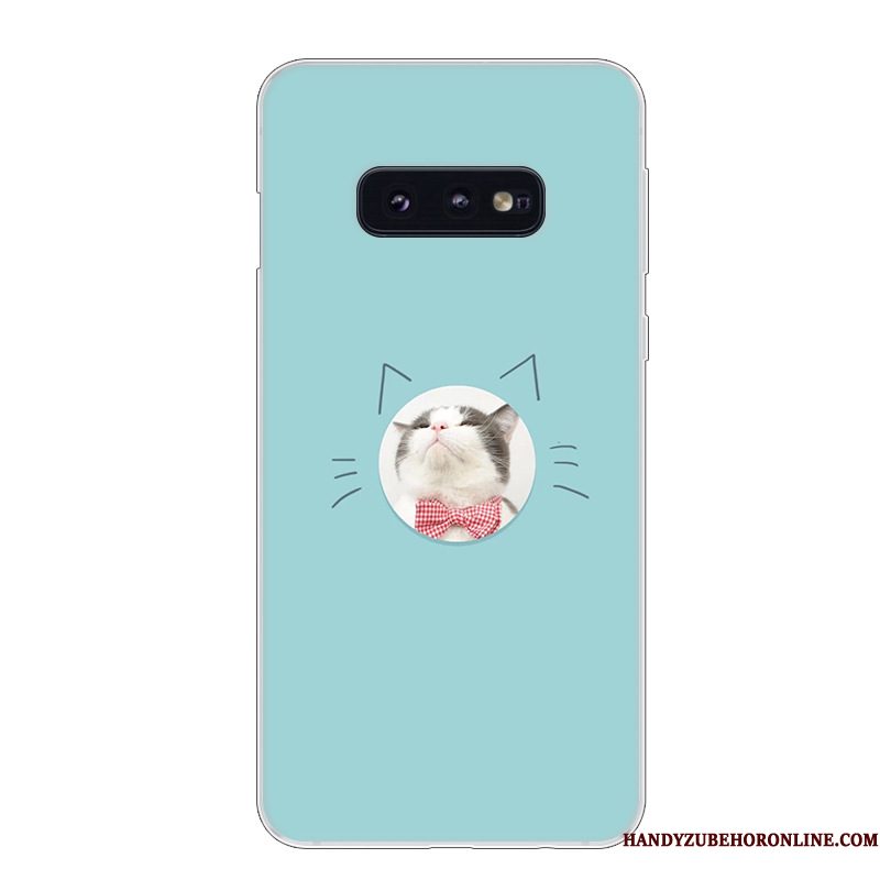 Hoesje Samsung Galaxy S10e Zacht Anti-fall Blauw, Hoes Samsung Galaxy S10e Bescherming Telefoon Wit