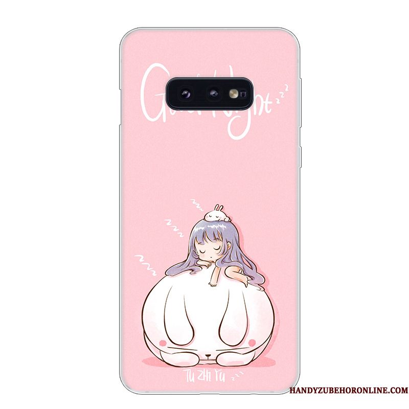 Hoesje Samsung Galaxy S10e Zacht Anti-fall Blauw, Hoes Samsung Galaxy S10e Bescherming Telefoon Wit