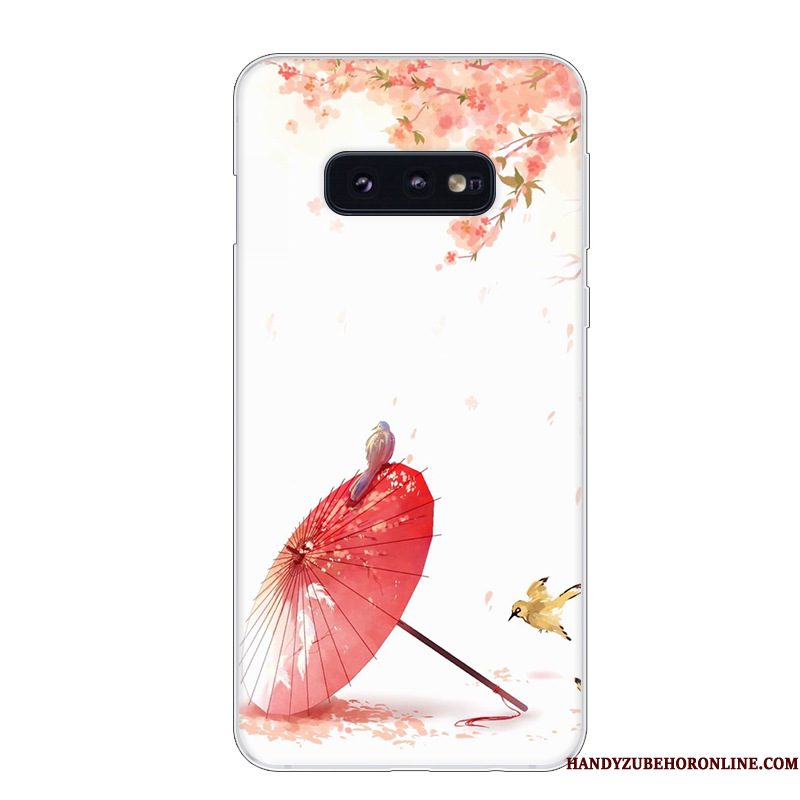 Hoesje Samsung Galaxy S10e Zacht Anti-fall Blauw, Hoes Samsung Galaxy S10e Bescherming Telefoon Wit