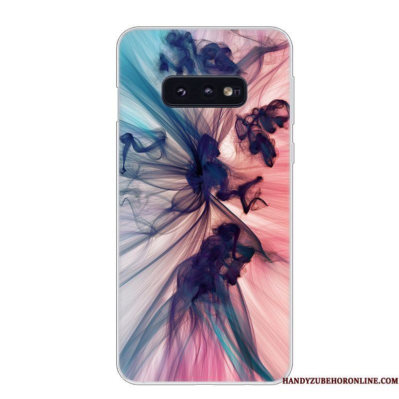 Hoesje Samsung Galaxy S10e Zacht Anti-fall Blauw, Hoes Samsung Galaxy S10e Bescherming Telefoon Wit