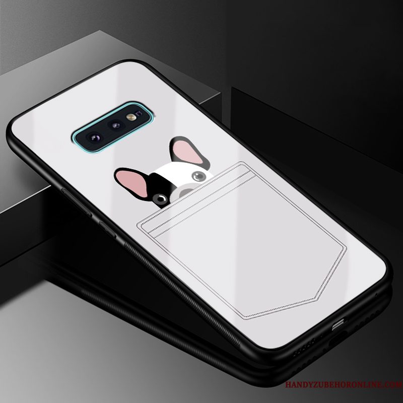 Hoesje Samsung Galaxy S10e Zacht Glas Wit, Hoes Samsung Galaxy S10e Bescherming Anti-falltelefoon