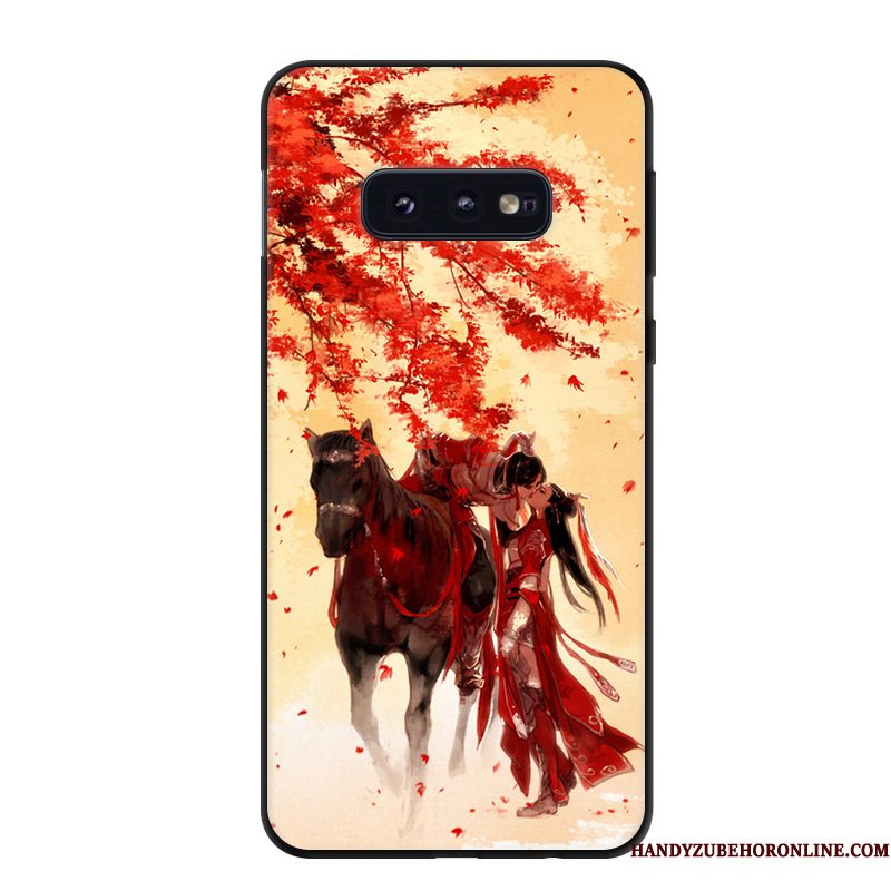 Hoesje Samsung Galaxy S10e Zacht Persoonlijk Groen, Hoes Samsung Galaxy S10e Bescherming Schrobbentelefoon