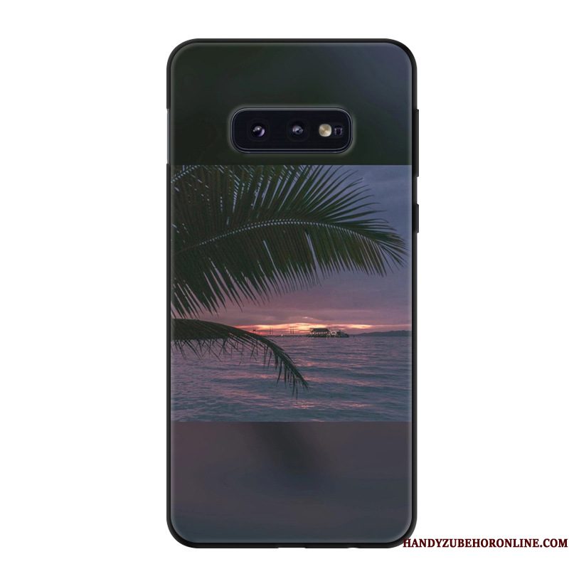 Hoesje Samsung Galaxy S10e Zacht Persoonlijk Groen, Hoes Samsung Galaxy S10e Bescherming Schrobbentelefoon