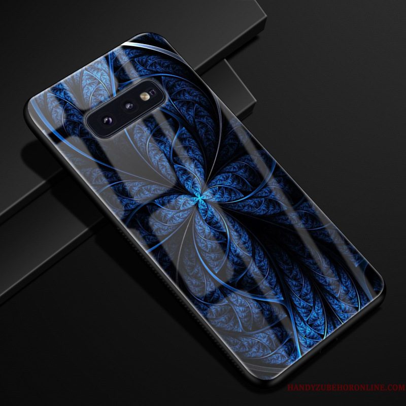 Hoesje Samsung Galaxy S10e Zacht Trend Glas, Hoes Samsung Galaxy S10e Bescherming Blauwtelefoon