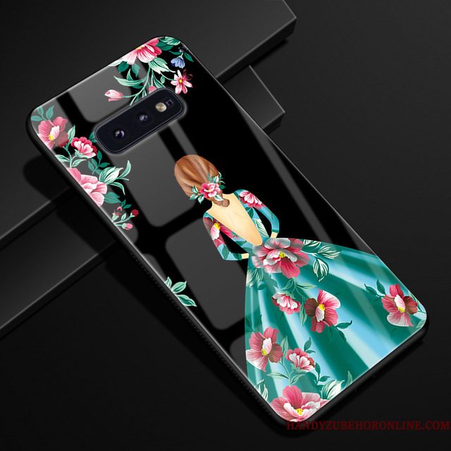 Hoesje Samsung Galaxy S10e Zacht Trend Glas, Hoes Samsung Galaxy S10e Bescherming Blauwtelefoon