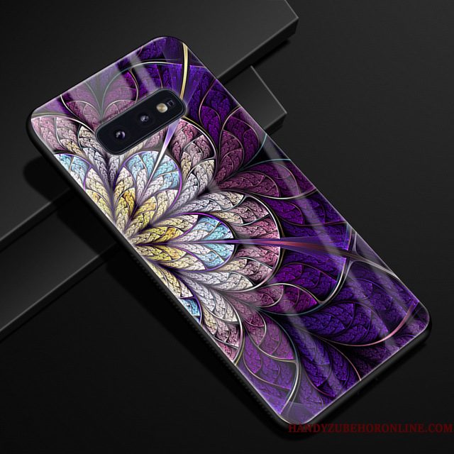 Hoesje Samsung Galaxy S10e Zacht Trend Glas, Hoes Samsung Galaxy S10e Bescherming Blauwtelefoon