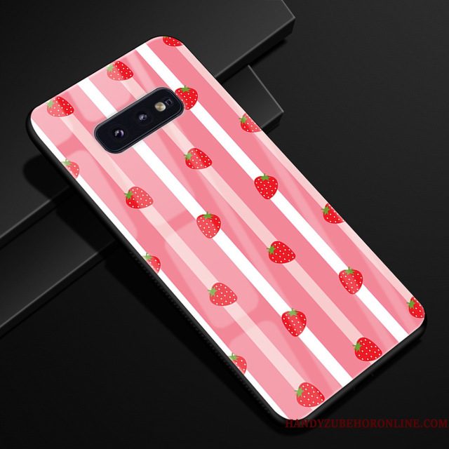 Hoesje Samsung Galaxy S10e Zacht Trend Glas, Hoes Samsung Galaxy S10e Bescherming Blauwtelefoon