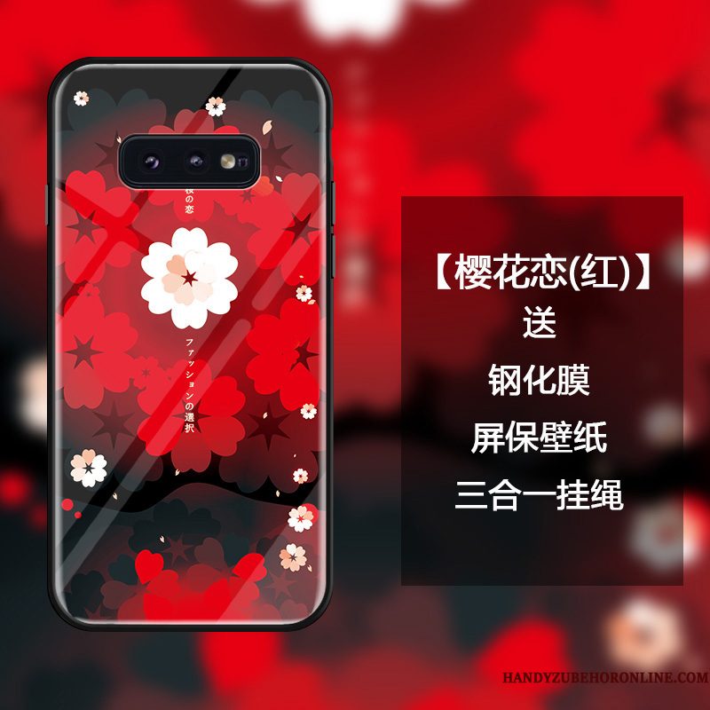 Hoesje Samsung Galaxy S10e Zakken Anti-falltelefoon, Hoes Samsung Galaxy S10e Bescherming Rood Kers