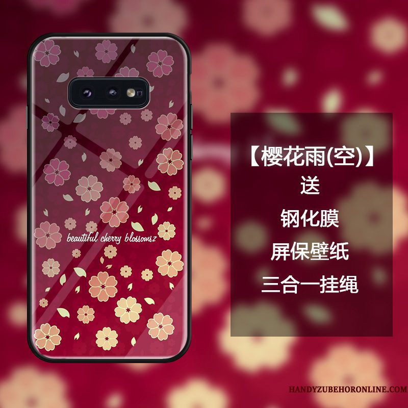 Hoesje Samsung Galaxy S10e Zakken Anti-falltelefoon, Hoes Samsung Galaxy S10e Bescherming Rood Kers