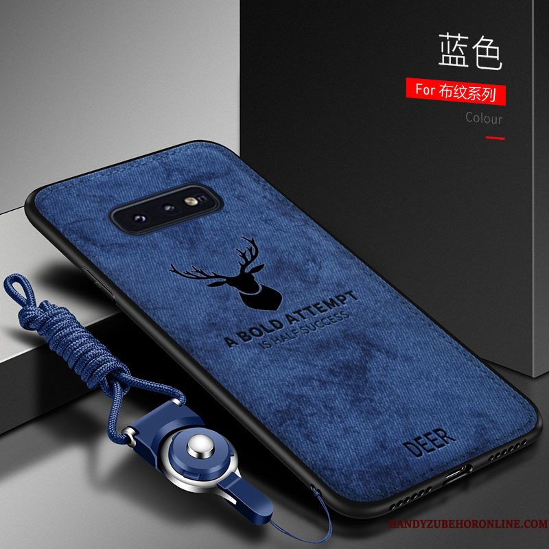 Hoesje Samsung Galaxy S10e Zakken Doek Blauw, Hoes Samsung Galaxy S10e Zacht Telefoon Anti-fall