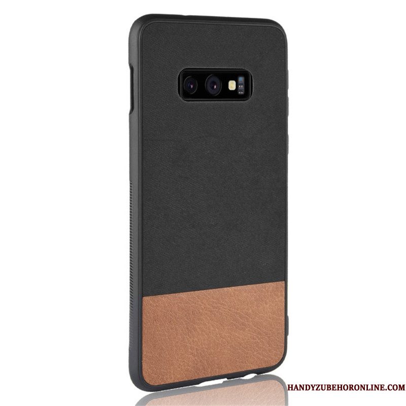 Hoesje Samsung Galaxy S10e Zakken Gemengde Kleuren Denim, Hoes Samsung Galaxy S10e Leer Grijs Hard