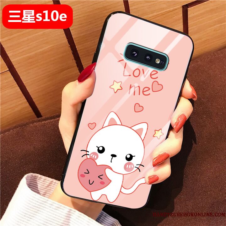 Hoesje Samsung Galaxy S10e Zakken Glas Kunst, Hoes Samsung Galaxy S10e Spotprent Telefoon Eenvoudige