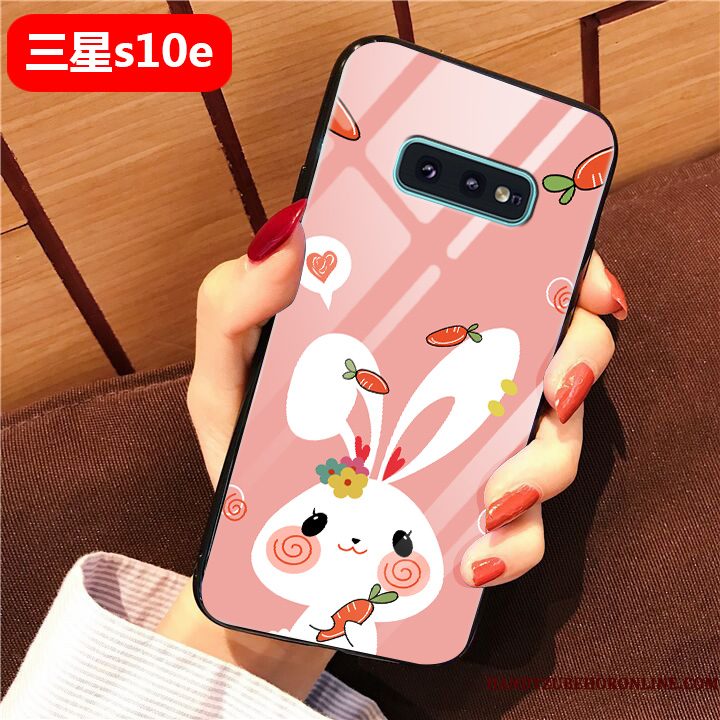 Hoesje Samsung Galaxy S10e Zakken Glas Kunst, Hoes Samsung Galaxy S10e Spotprent Telefoon Eenvoudige