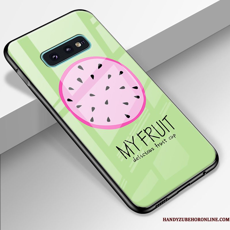 Hoesje Samsung Galaxy S10e Zakken Hard Glas, Hoes Samsung Galaxy S10e Zacht Jeugd Anti-fall