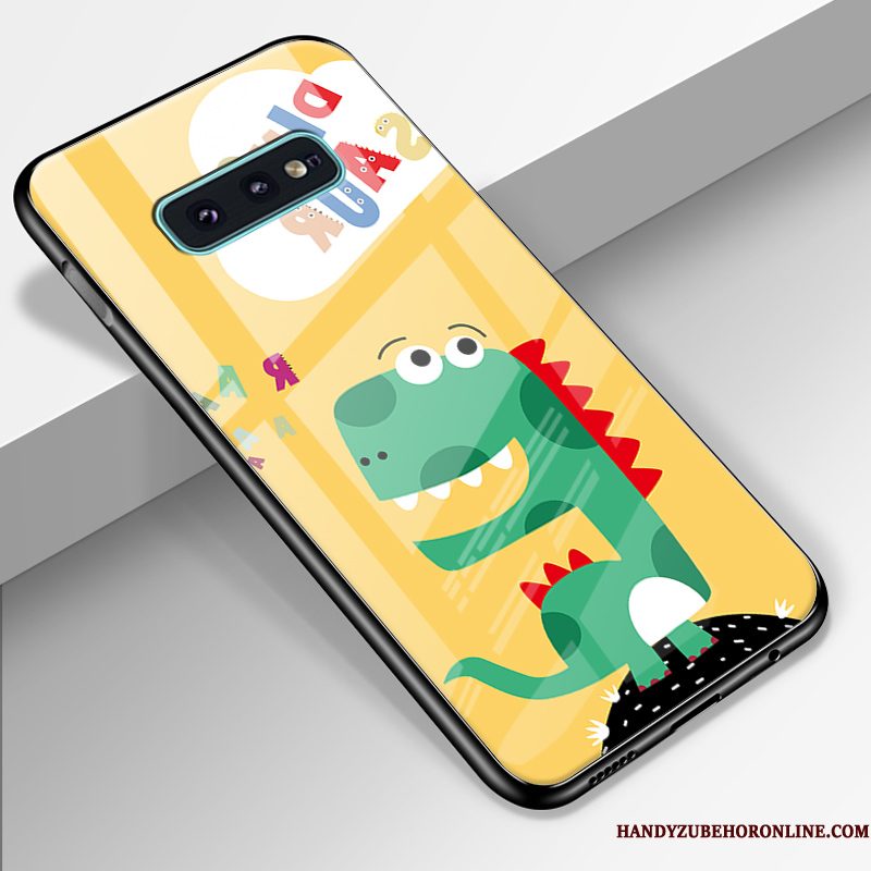 Hoesje Samsung Galaxy S10e Zakken Hard Glas, Hoes Samsung Galaxy S10e Zacht Jeugd Anti-fall