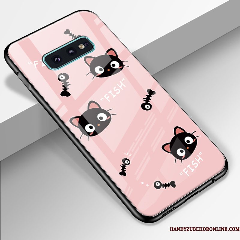 Hoesje Samsung Galaxy S10e Zakken Hard Glas, Hoes Samsung Galaxy S10e Zacht Jeugd Anti-fall