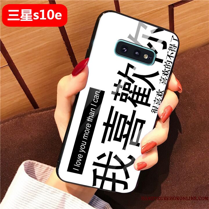 Hoesje Samsung Galaxy S10e Zakken Telefoon Lovers, Hoes Samsung Galaxy S10e Siliconen Trend Zwart