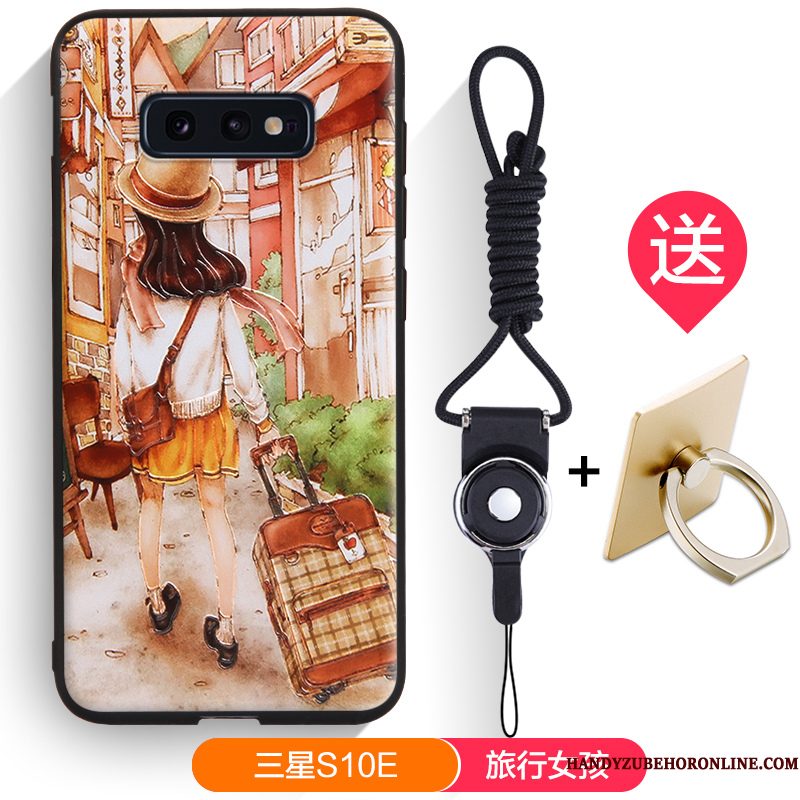 Hoesje Samsung Galaxy S10e Zakken Zwarttelefoon, Hoes Samsung Galaxy S10e Zacht Trendy Merk Anti-fall