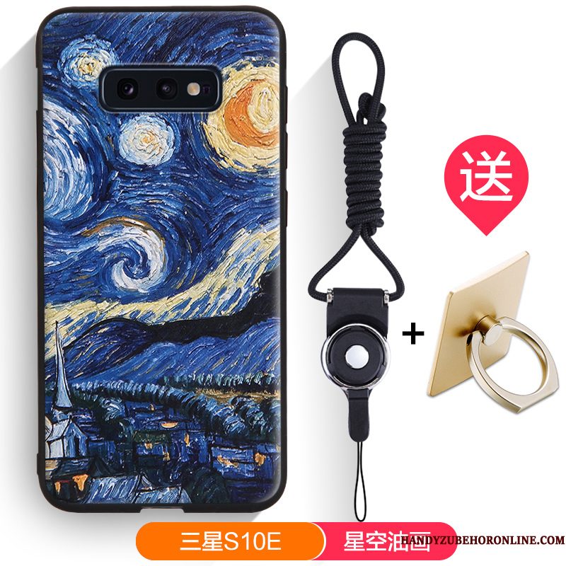 Hoesje Samsung Galaxy S10e Zakken Zwarttelefoon, Hoes Samsung Galaxy S10e Zacht Trendy Merk Anti-fall