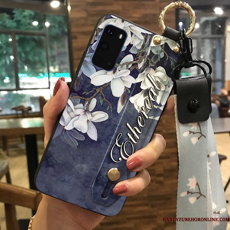 Hoesje Samsung Galaxy S20 Ondersteuning Verstelefoon, Hoes Samsung Galaxy S20 Bescherming Bloemen Roze