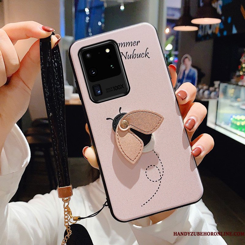 Hoesje Samsung Galaxy S20 Ultra Mode Telefoon Eenvoudige, Hoes Samsung Galaxy S20 Ultra Bescherming Mini Hanger