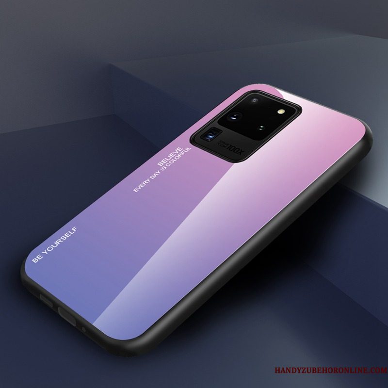 Hoesje Samsung Galaxy S20 Ultra Spotprent Nieuw Anti-fall, Hoes Samsung Galaxy S20 Ultra Bescherming Trend Purper