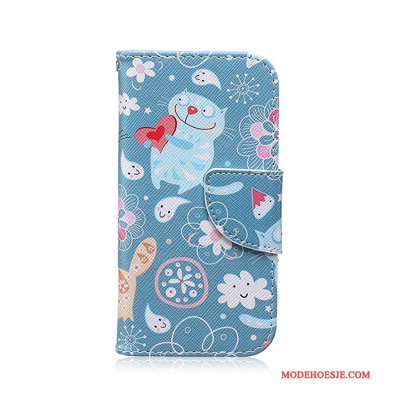 Hoesje Samsung Galaxy S3 Folio Telefoon Wit, Hoes Samsung Galaxy S3 Leer