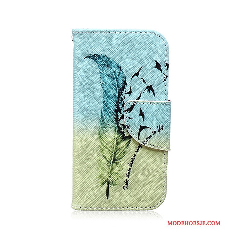 Hoesje Samsung Galaxy S3 Folio Telefoon Wit, Hoes Samsung Galaxy S3 Leer