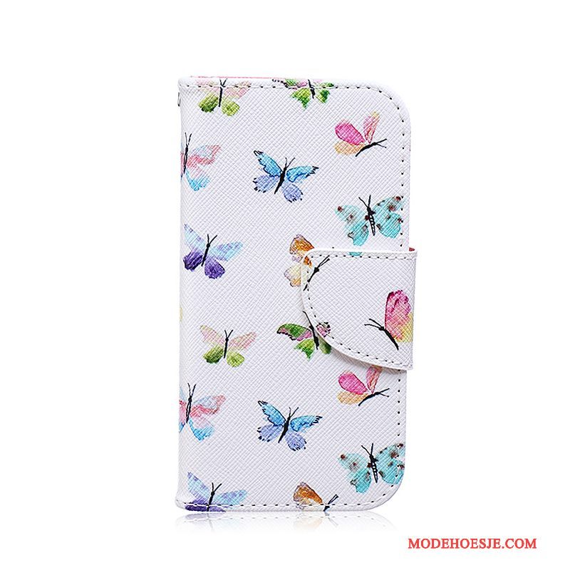 Hoesje Samsung Galaxy S3 Folio Telefoon Wit, Hoes Samsung Galaxy S3 Leer