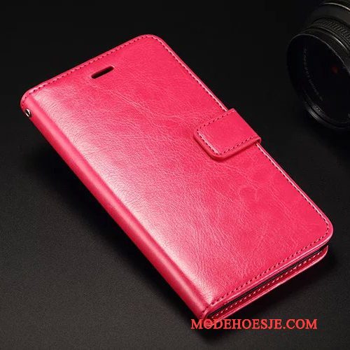 Hoesje Samsung Galaxy S3 Leer Rood Anti-fall, Hoes Samsung Galaxy S3 Folio Telefoon