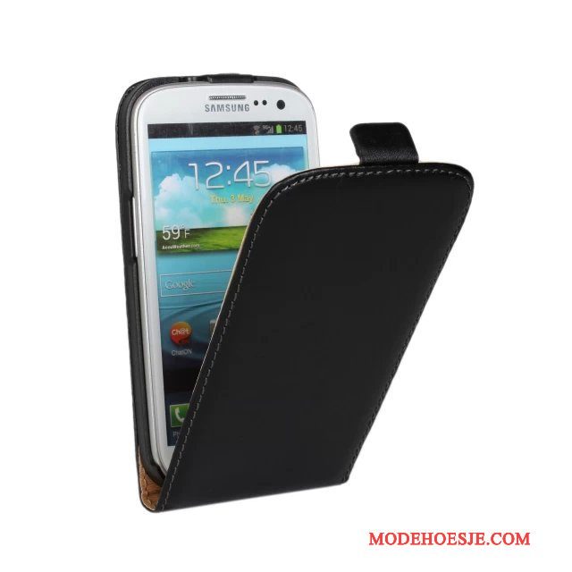 Hoesje Samsung Galaxy S3 Leer Telefoon Geel, Hoes Samsung Galaxy S3 Folio