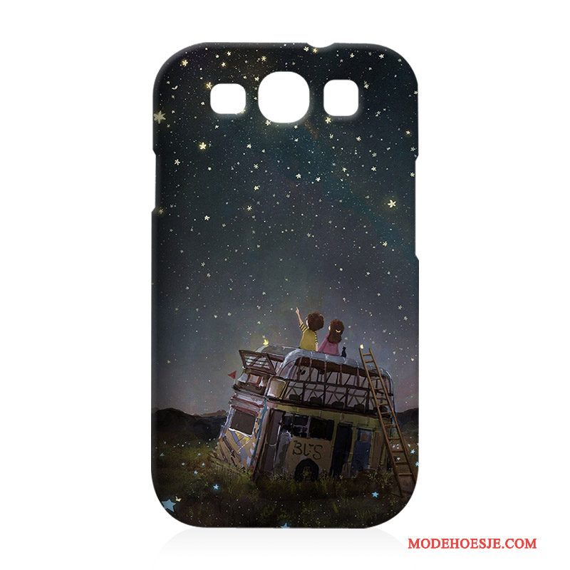 Hoesje Samsung Galaxy S3 Spotprent Hard Grijs, Hoes Samsung Galaxy S3 Bescherming Telefoon