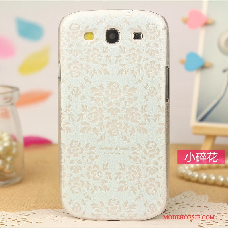 Hoesje Samsung Galaxy S3 Spotprent Patroon Trend, Hoes Samsung Galaxy S3 Leer Telefoon Roze